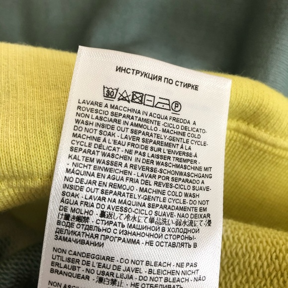 Etro unisex Degrade diy tie oversized Etro Milano 1968 sweatshirt yellow sage - Picture 12 of 13